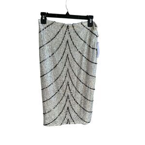 Michael Costello Women's‎ Midi Skirt M Sequin Beaded Party Cocktail